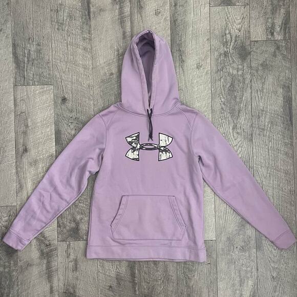 Under Armour Tops - Under Armour Women's Purple Camo Logo Hoodie